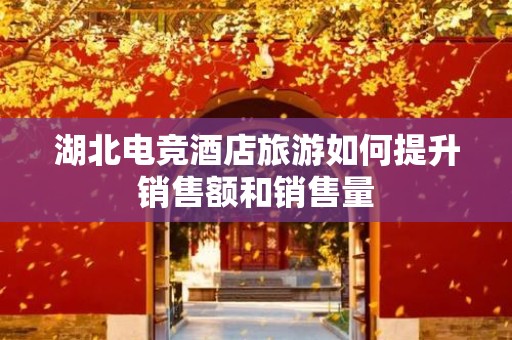 湖北电竞酒店旅游如何提升销售额和销售量