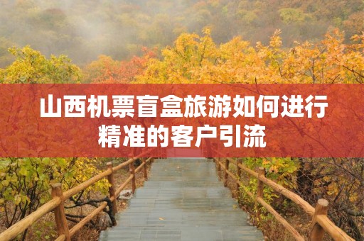 山西机票盲盒旅游如何进行精准的客户引流