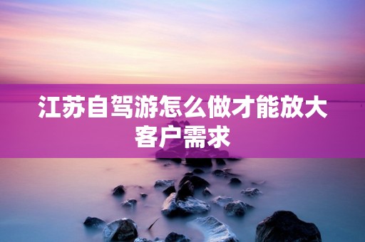 江苏自驾游怎么做才能放大客户需求