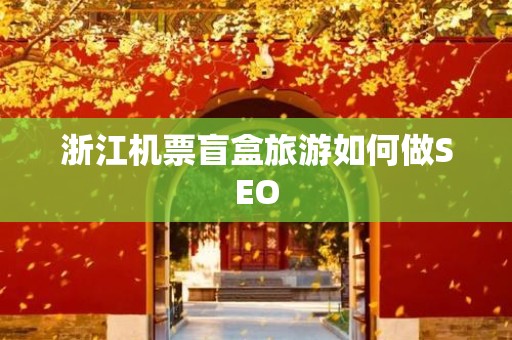 浙江机票盲盒旅游如何做SEO