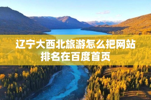 辽宁大西北旅游怎么把网站排名在百度首页