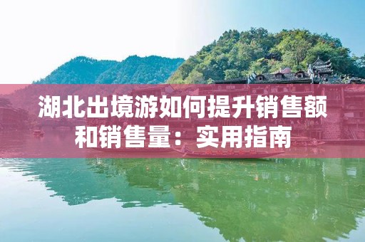 湖北出境游如何提升销售额和销售量：实用指南