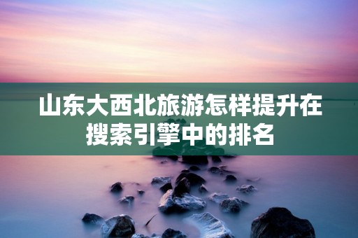 山东大西北旅游怎样提升在搜索引擎中的排名