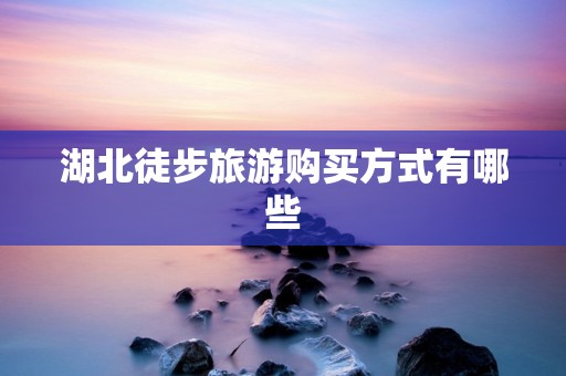 湖北徒步旅游购买方式有哪些