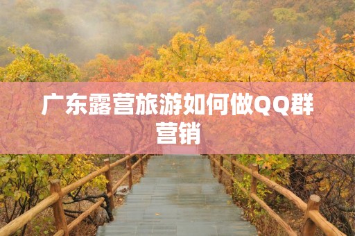 广东露营旅游如何做QQ群营销