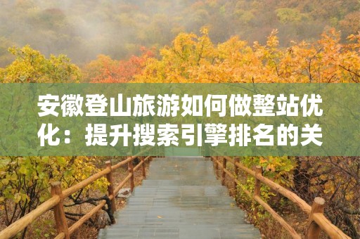 安徽登山旅游如何做整站优化：提升搜索引擎排名的关键策略